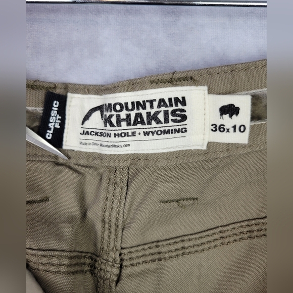 Mountain Khaki Camber Cross Men’s Cotton Short Size 36×10 - Picture 8 of 14
